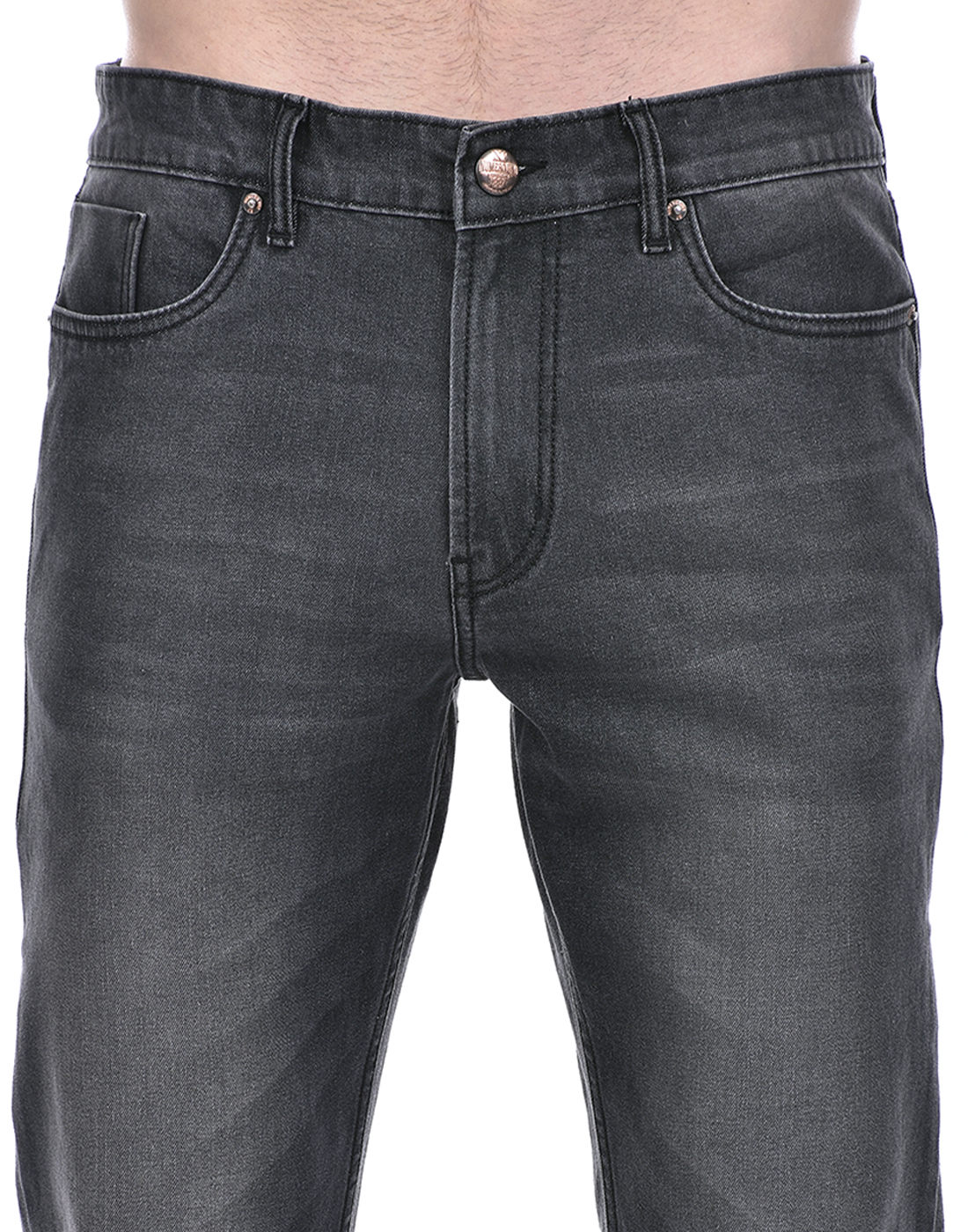 Numero Uno Men Solid Dark Grey Jeans